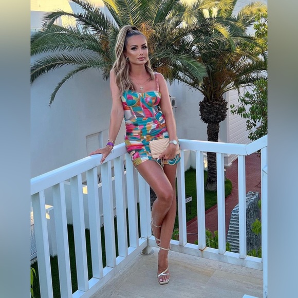 BNWT CHAIN STRAP PRINT DRESS SZ SM - Picture 15 of 16